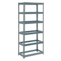 Global Industrial Extra Heavy Duty Shelving 48W x 18D x 60H With 6 Shelves, No Deck, Gray B2297623